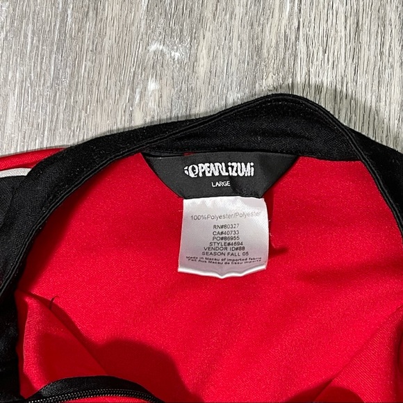 Pearl iZumi Men’s Large Red Long Sleeve Quarter Zip - Picture 4 of 10